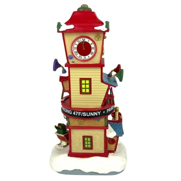 Lemax Countdown Clock Tower Christmas Village Accessory Holiday Decoration 7333 - Picture 3 of 9